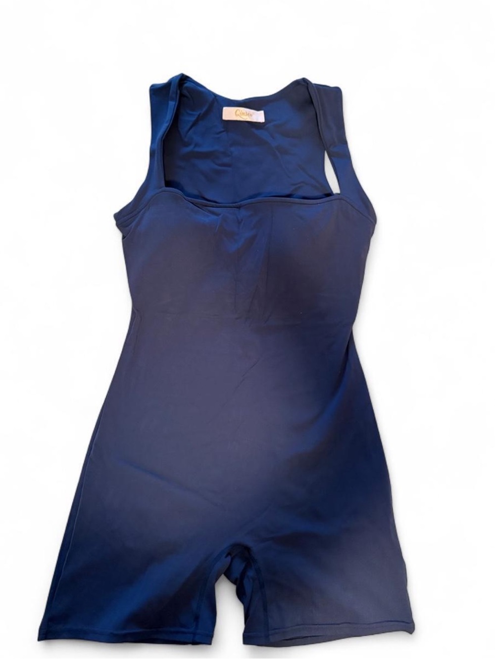 Navy Blue One-Piece Athletic Romper